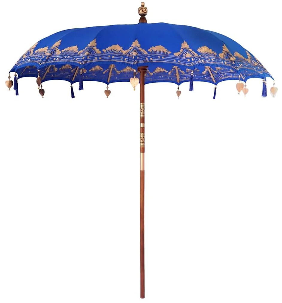 vidaXL Parasol Balinês Azul (210-220) x 260 cm