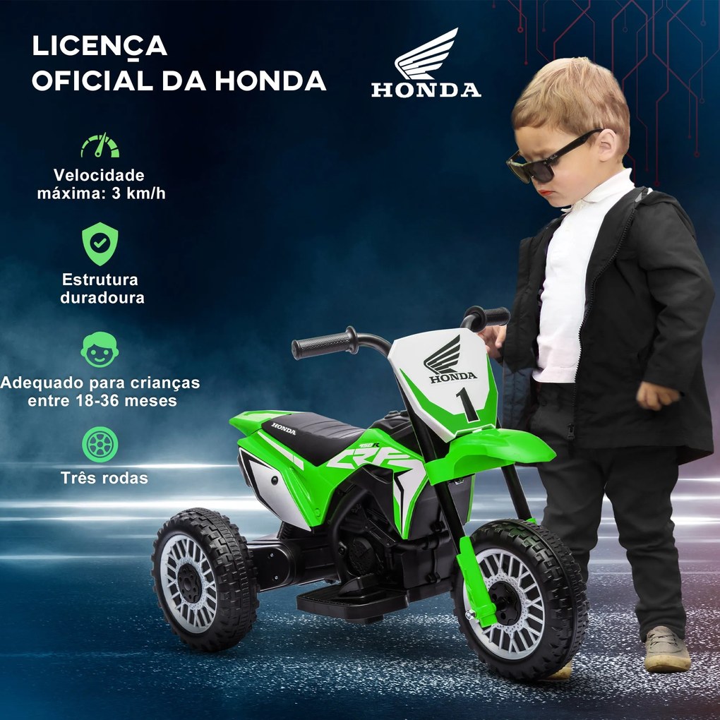 HOMCOM Mota Elétrica com Licença Honda CRF450RL para Crianças acima de