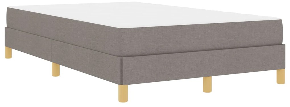 vidaXL Cama Box com colchão Cinzento-acastanhado 120 x 200 cm tecido