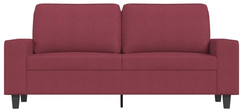Sofá de 2 lugares tecido 140 cm vermelho tinto