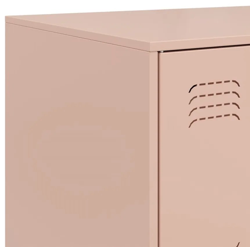 Aparador 99x39x73 cm aço rosa