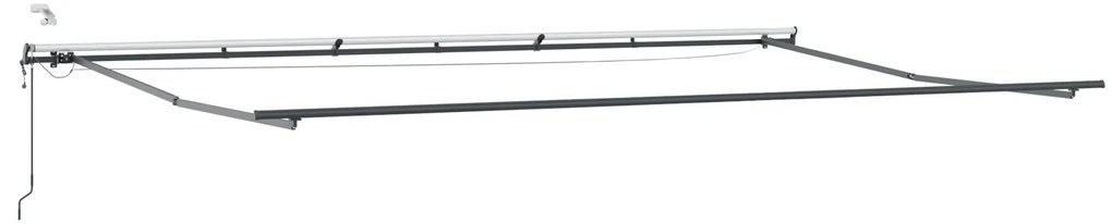 Toldo Retrátil Automático vidaXL com LED Cinzento-claro 600x300 cm