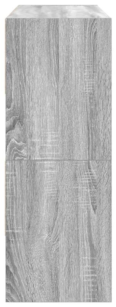 Sapateiras 2 pcs empilháveis 89,5x30x40 cm cinzento sonoma
