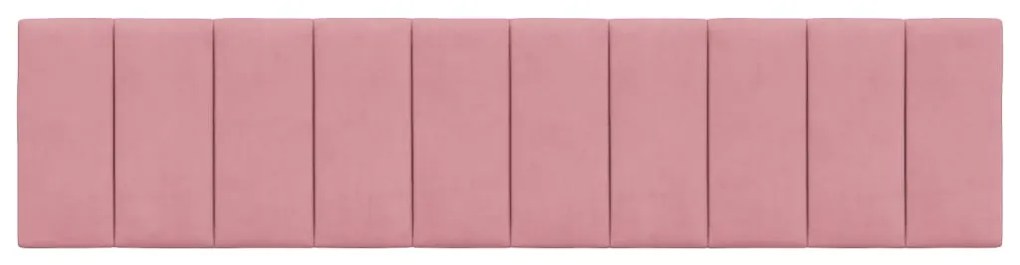 Almofadão de cabeceira 200 cm veludo rosa