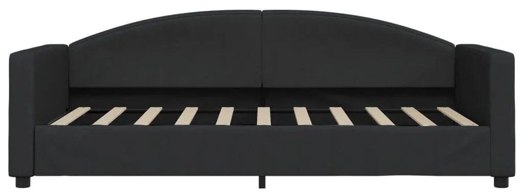 Sofá-cama 90x190 cm tecido preto