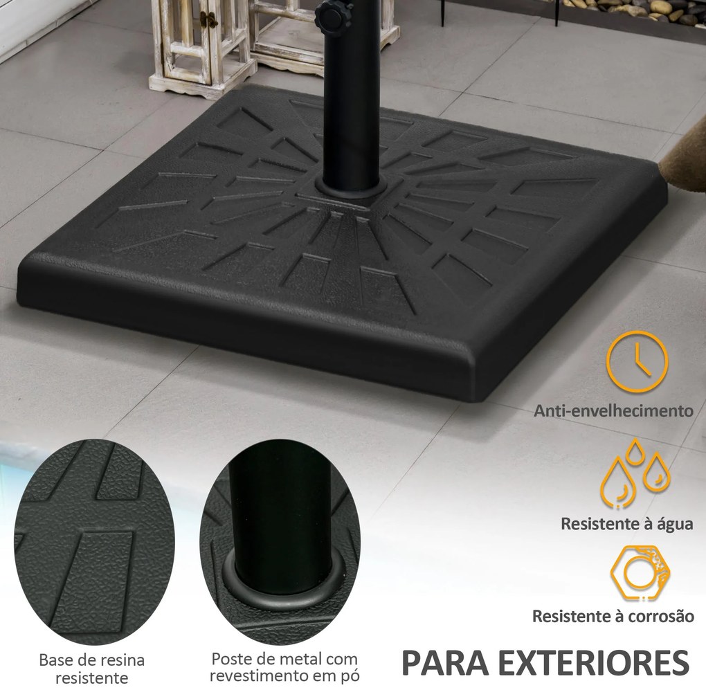Base para Chapéu de Sol de Resina 19 kg Base para Chapéu de Sol com Ma