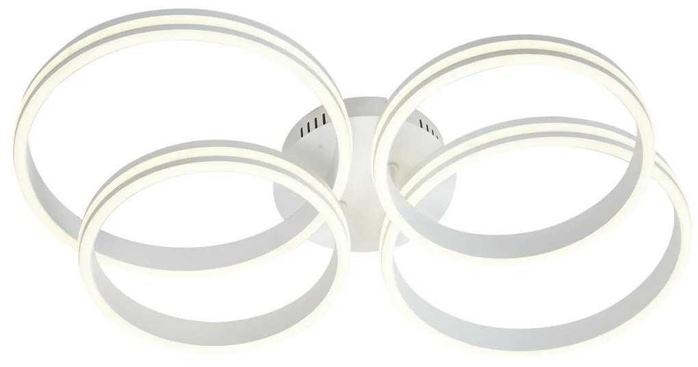 Plafon Branco Incl. LED Regulável em 3 Níveis 4-Luzes - Navara Design