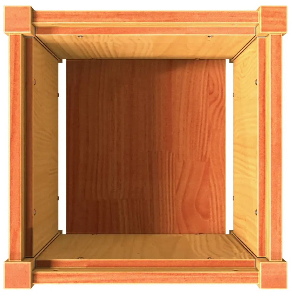Vasos/floreiras de jardim 2 pcs pinho maciço castanho cera