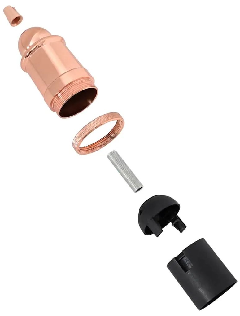 Casquilhos de lâmpadas 2 pcs rosa dourado E27
