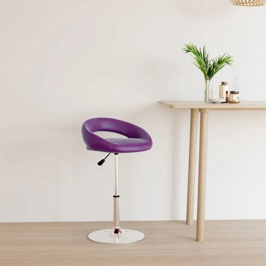 vidaXL Banco de bar couro artificial roxo
