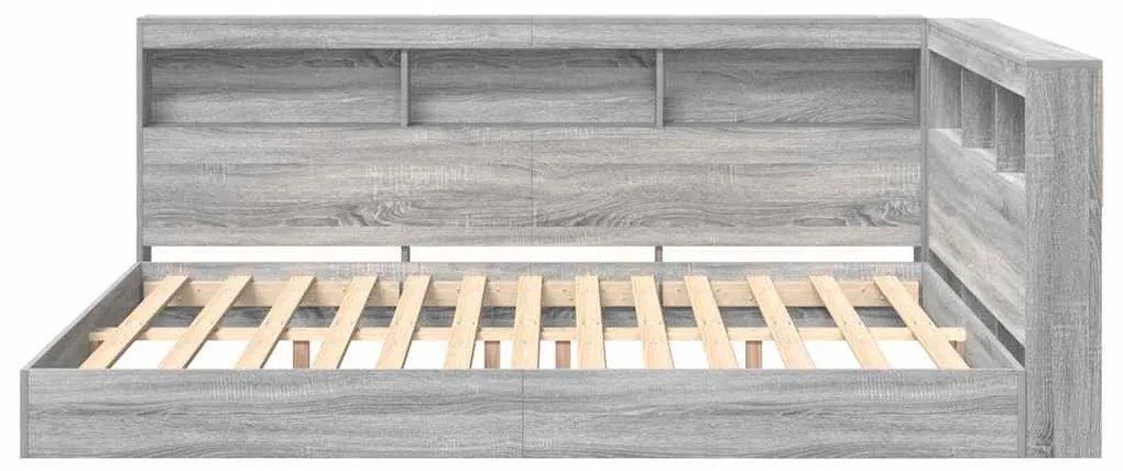 Cama Estante Cinza Sonoma 140 x 200 cm em Madeira Compensada