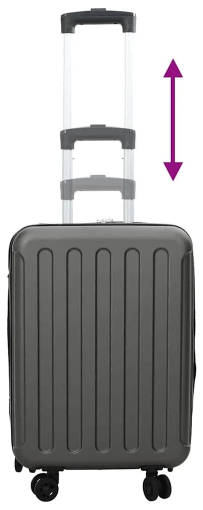 Mala Dobrável Tecido Duro 20'' Cinza Escuro 34x23x55.5 cm ABS