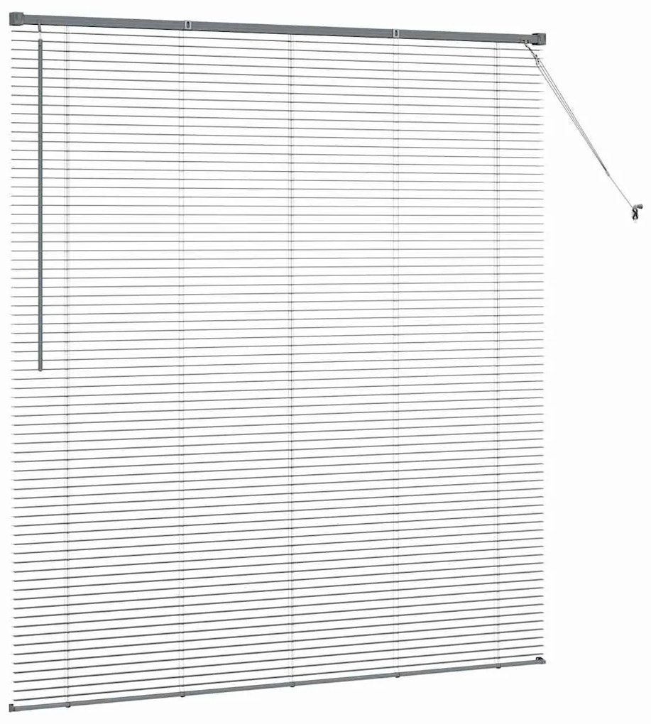 Persiana de Janela Cinzento-escuro 80 x 130 cm Alumínio