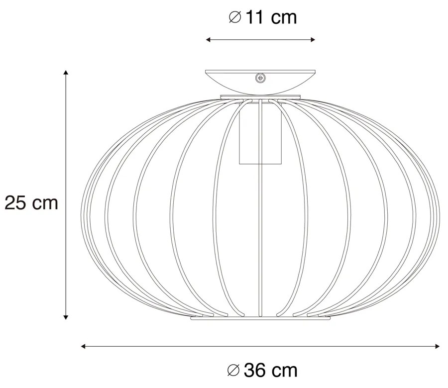LED Candeeiro de Teto Inteligente Preto Incl. Wifi G95 - Margarita Design
