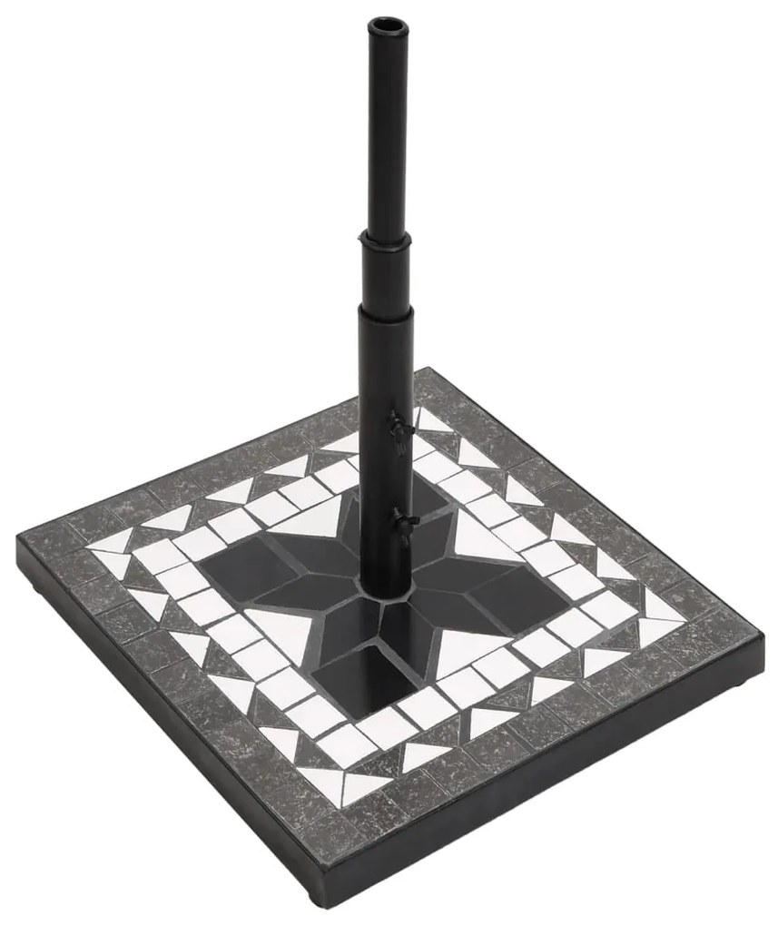 Base p/ guarda-sol quadrada 12 kg preto e branco