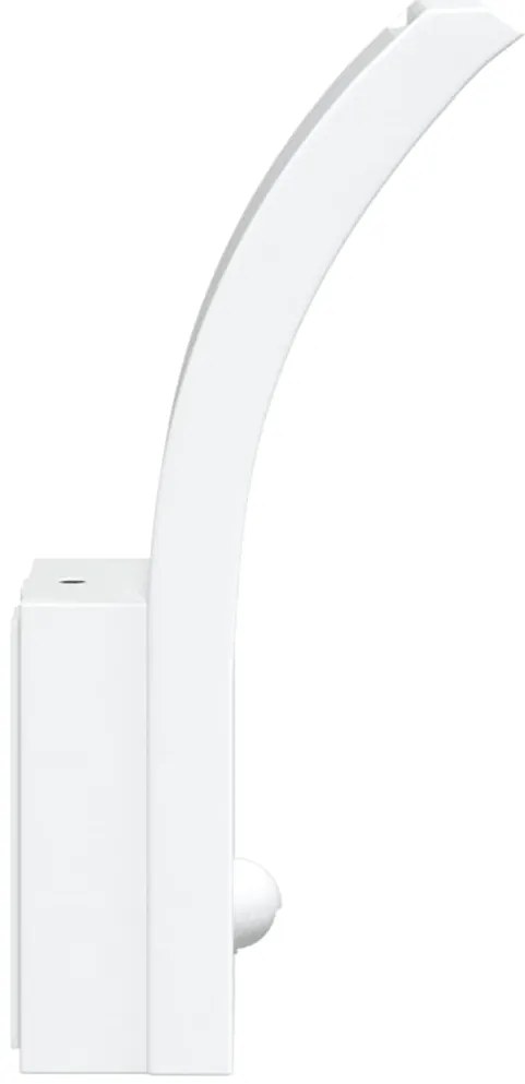 Candeeiros parede LED exterior c/ sensor 2 pcs alumínio branco