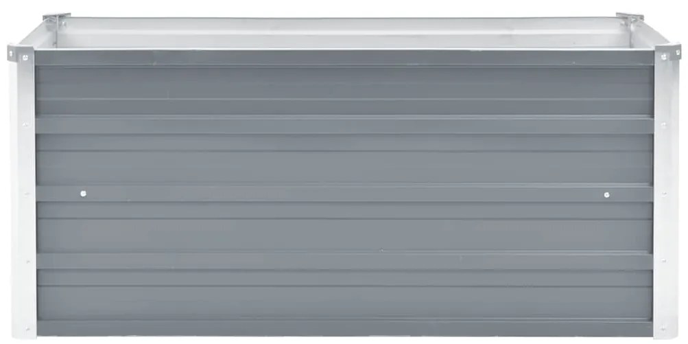 Canteiro elevado de jardim aço galvanizado 100x40x45cm cinzento