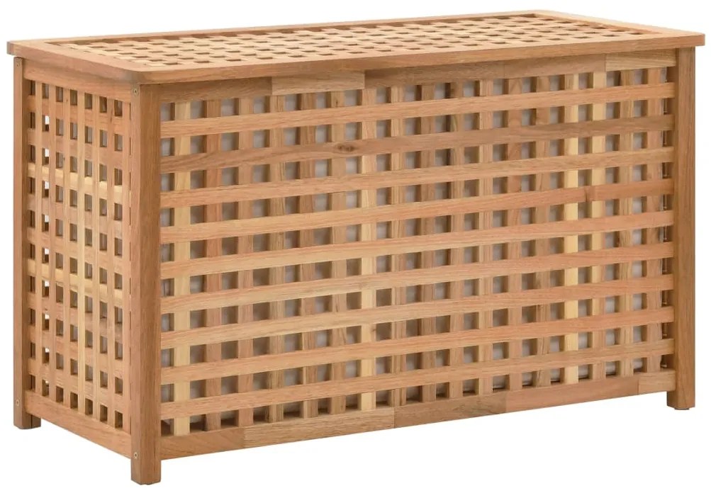 Arca p/ roupa suja 77,5x37,5x46,5 cm madeira nogueira maciça