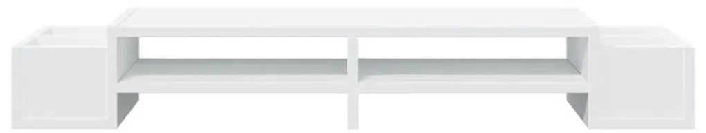 Suporte monitor arrumação 100x27x15cm derivados madeira branco