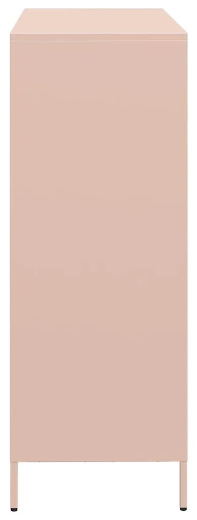 Aparador alto 101,5x39x103,5 cm aço rosa