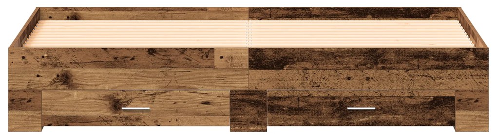 Cama com Gavetas vidaXL Madeira Velha 180x200 cm Madeira de Engenharia