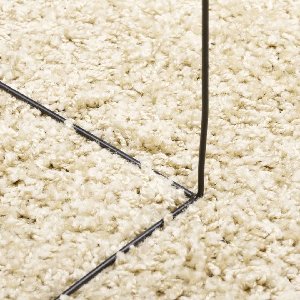 Tapete shaggy de pelo alto PAMPLONA 200x200 cm dourado
