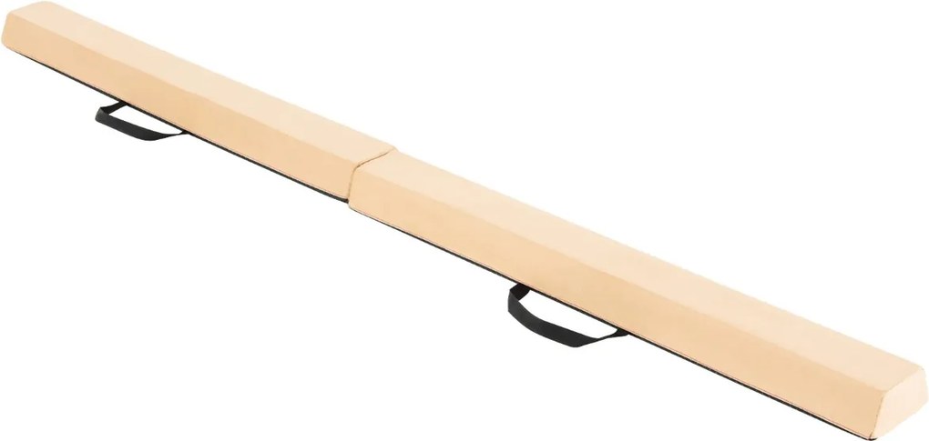 Barra de equilíbrio dobrável de 210 x 15 x 7 cm de ginástica de espuma com capa de camurça removível e fundo antiderrapante para crianças Amarela