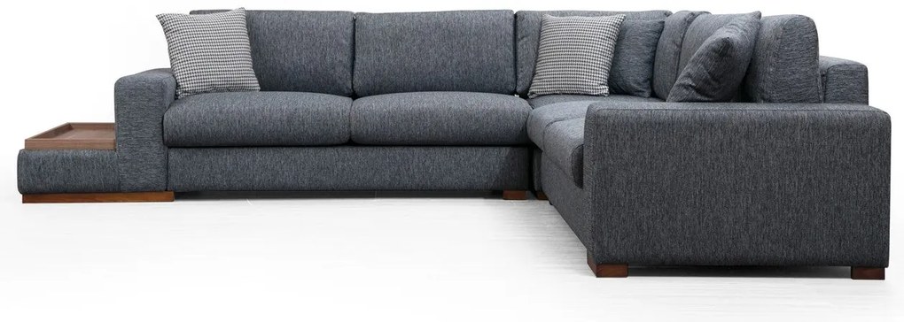 Sofá de Canto Loop - Cor Antracite - 282 x 323 cm