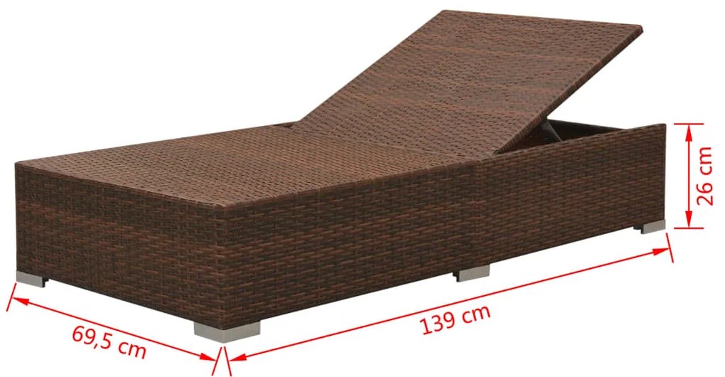 3 pcs conjunto lounge jardim c/ almofadões vime PE castanho