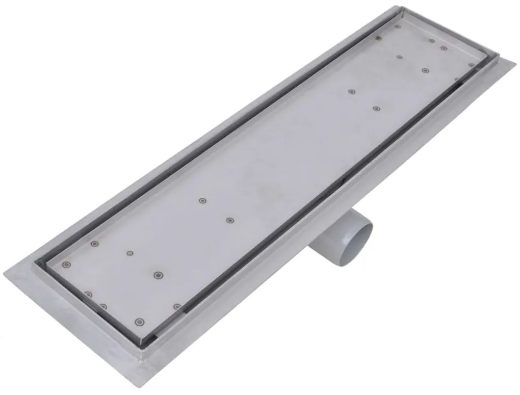 Dreno de chuveiro linear 2 pcs 530x140 mm aço inoxidável
