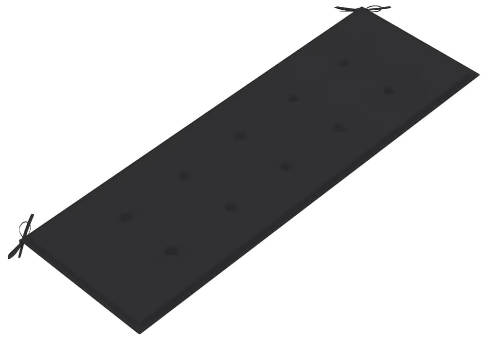 Banco de jardim empilhável c/ almofadão 159 cm teca maciça