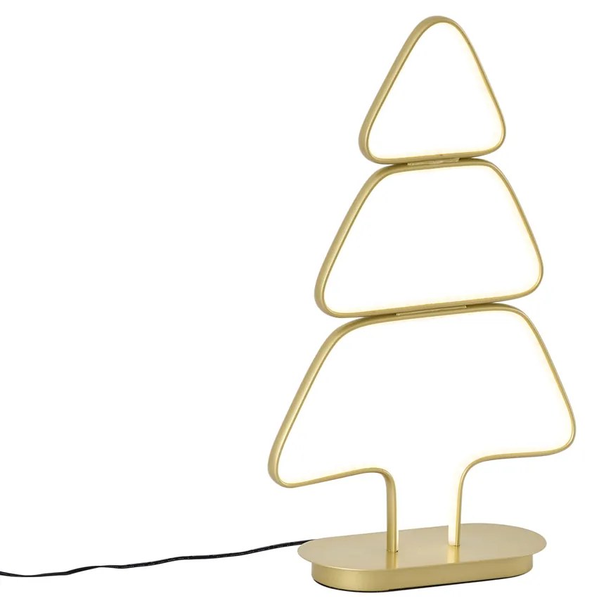 Candeeiro de Mesa de Natal Dourado Árvore de Natal Inclui LED - Arbre