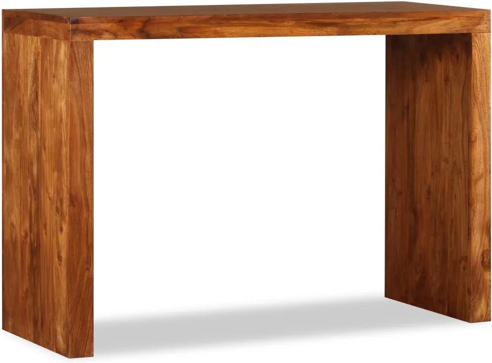 Mesa consola madeira maciça c/ acabamento sheesham 110x40x76 cm