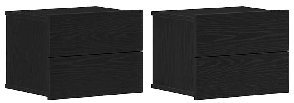 Conjuntos de Camas de Cabeceira vidaXL 2 pcs Carvalho Preto 40x30x30 c