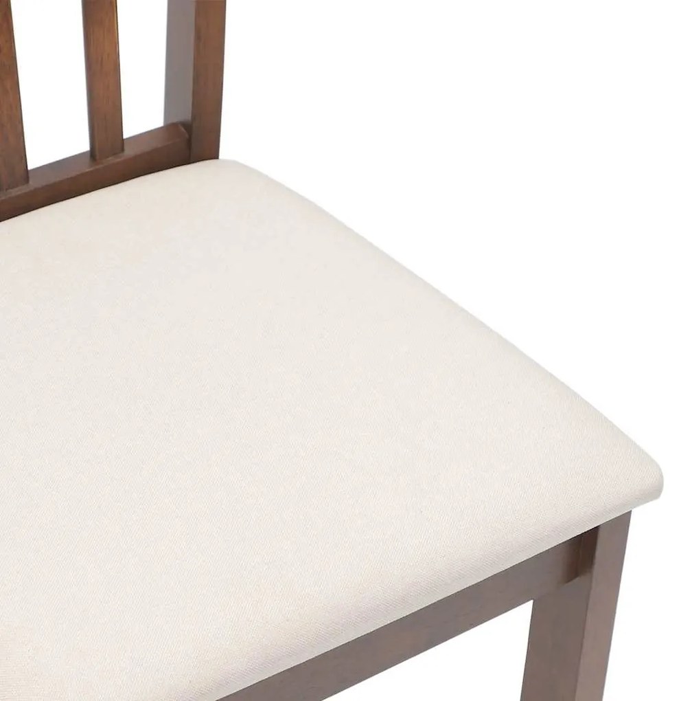 Cadeiras de jantar com almofadões 2 pcs madeira maciça castanho