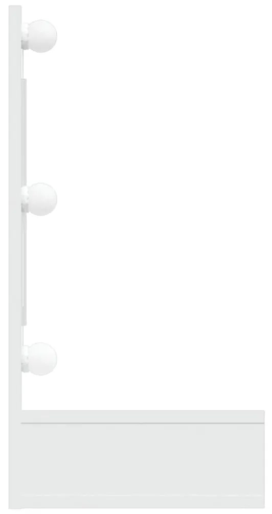 Armário espelhado com luzes LED 90x31,5x62 cm branco