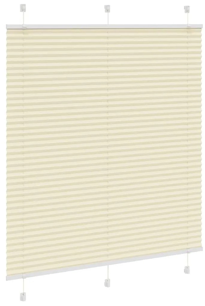 Plissado Cego Creme 120x150 cm Largura Tecido 119,4cm Poliéster