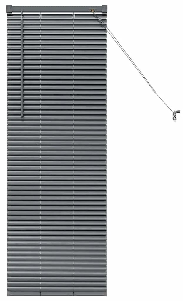Persiana de Janela Cinzento-escuro 80 x 130 cm Alumínio