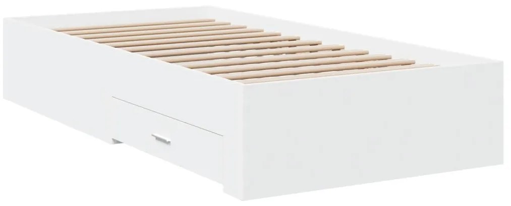 Estrutura de cama c/ gavetas 100x200cm derivados madeira branco