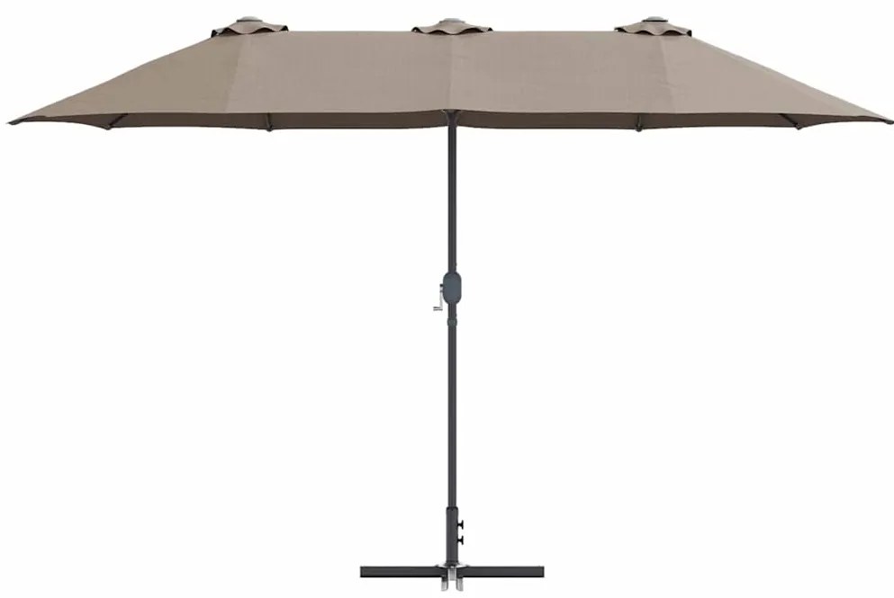 Guarda-sol de Jardim Cinzento-acastanhado 380 x 196 x 235 cm