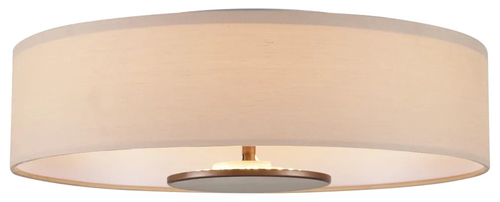 Plafon moderno branco com interior em bronze incluindo LED regulável em 3 níveis - Bredow Moderno