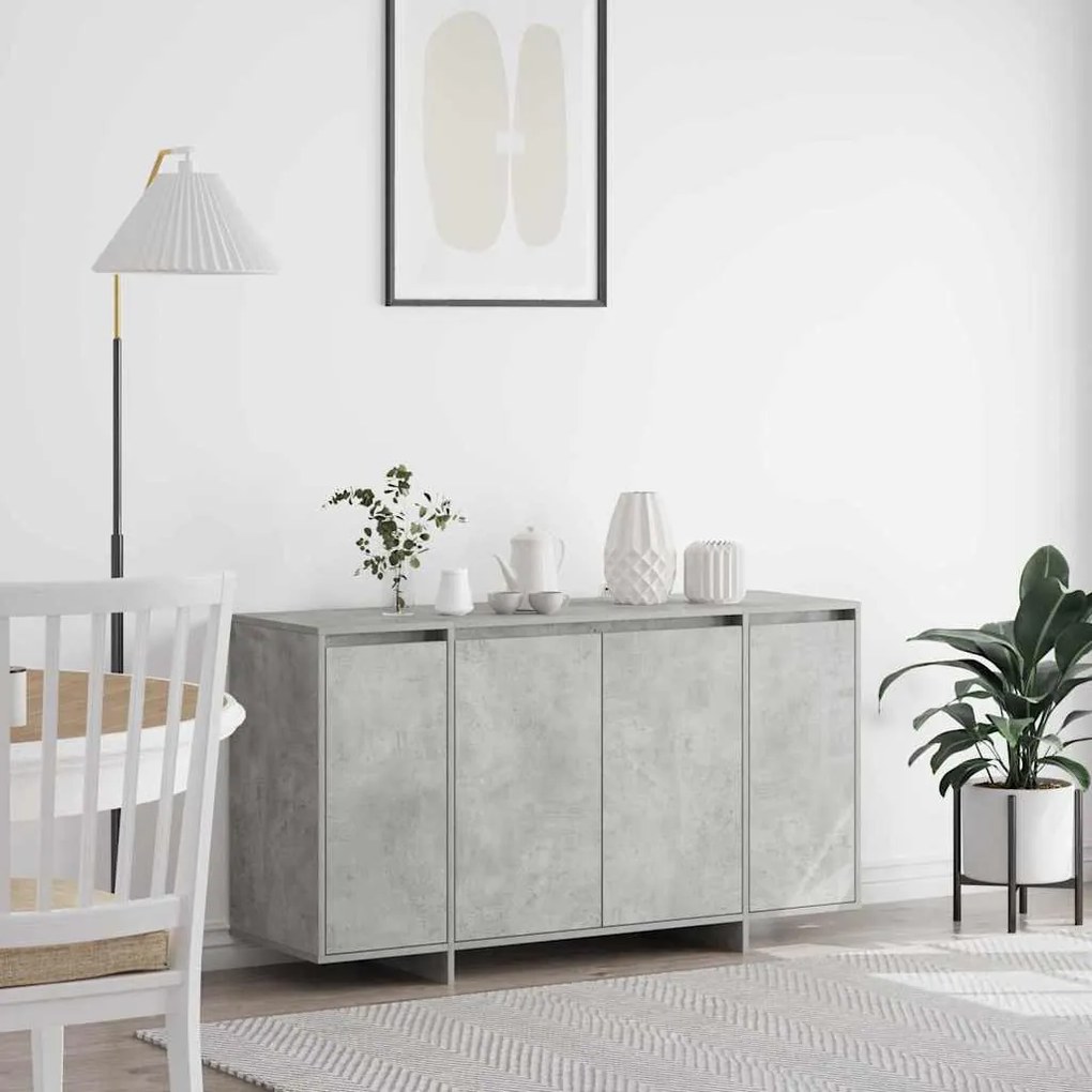 vidaXL Buffet Cinzento cimento 135 x 41 x 69 cm Madeira processada