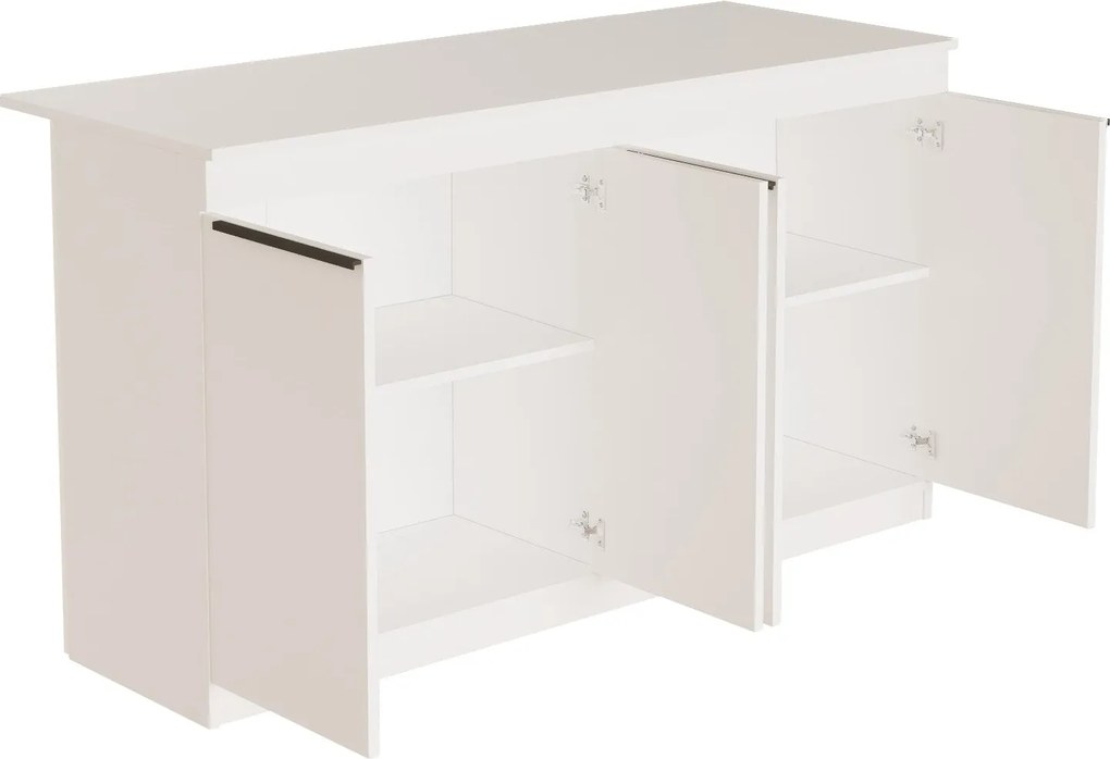 Ilha de Cozinha "Orren" - 160x90x60 cm - Branco - Design Moderno