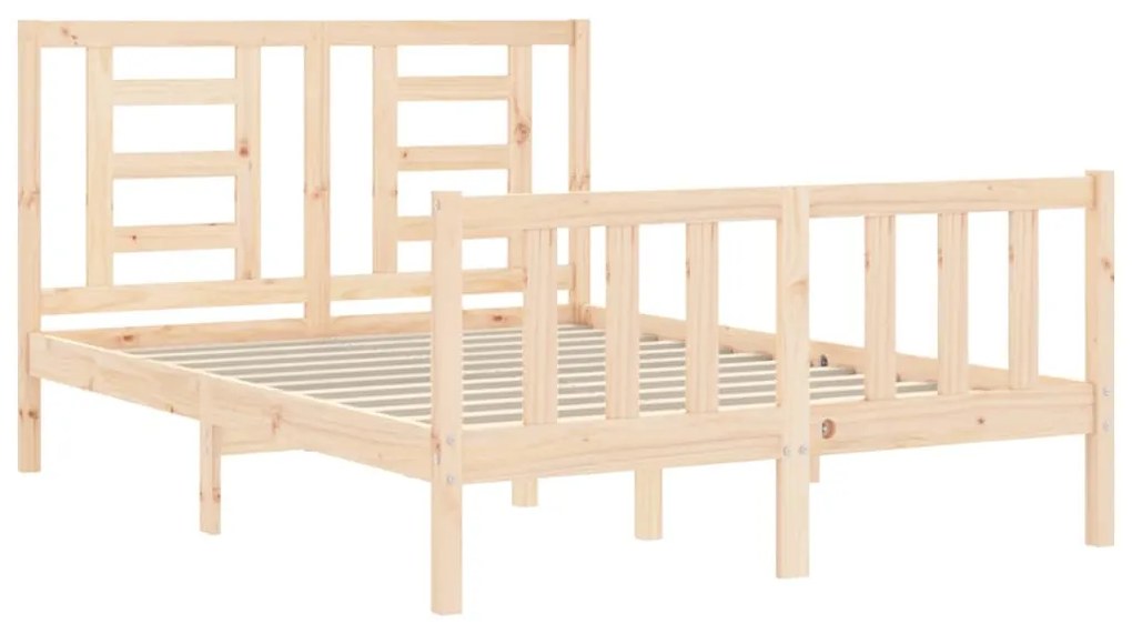 Cama sem colchão 140x190 cm madeira de pinho maciça