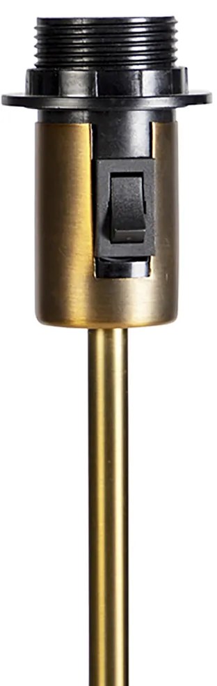 Candeeiro de pé ajustável bronze com cúpula cinzento claro 50 cm - Parte Design