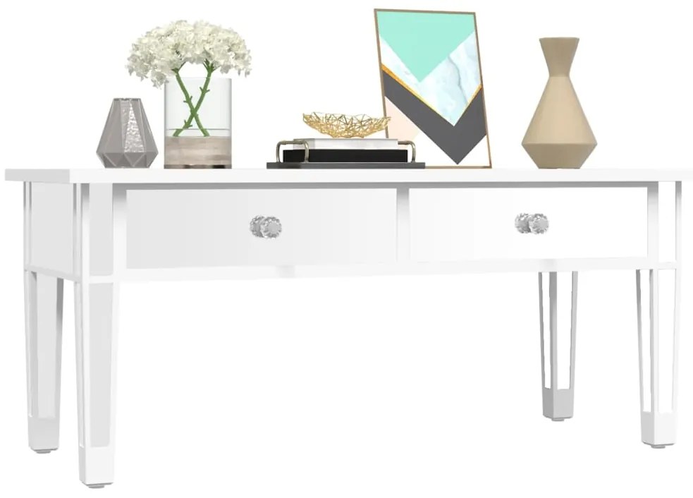 Mesa de centro espelhada 106x45x45cm derivados de madeira/vidro