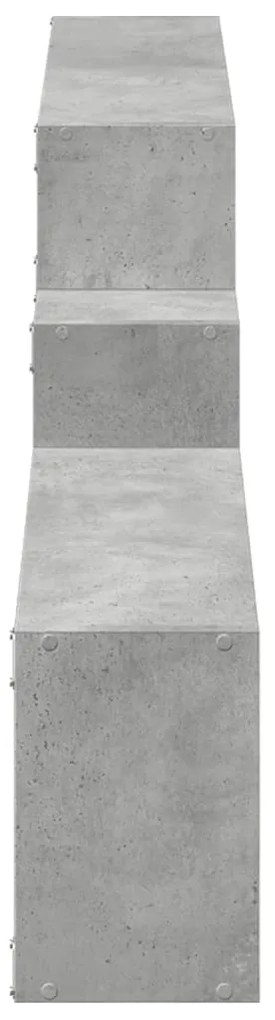 Armário de parede 158x18x53 cm deriv. madeira cinzento cimento