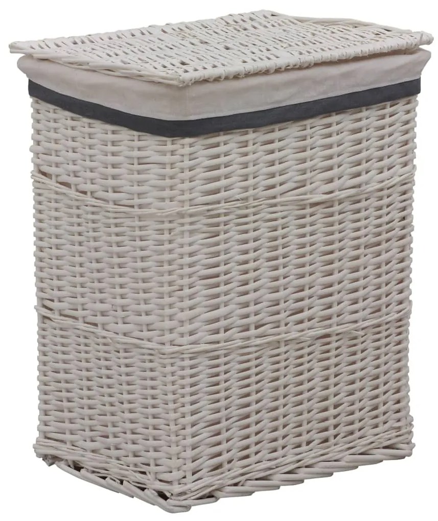 286978 vidaXL Cesto de roupa suja salgueiro branco