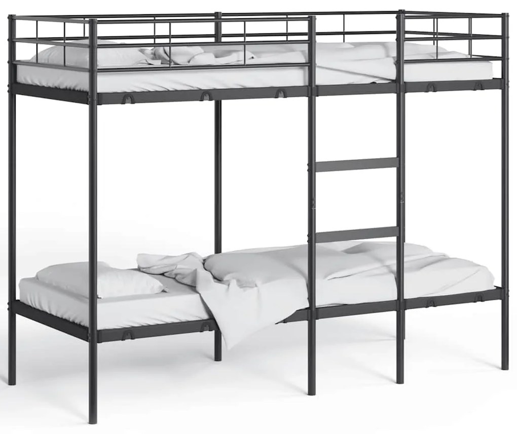 Beliche sem colchão 75x190 cm aço preto