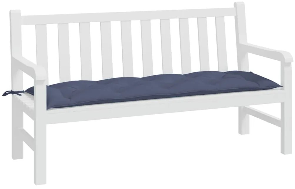 Almofadão p/ banco jardim 150x50x7cm tecido oxford azul-marinho